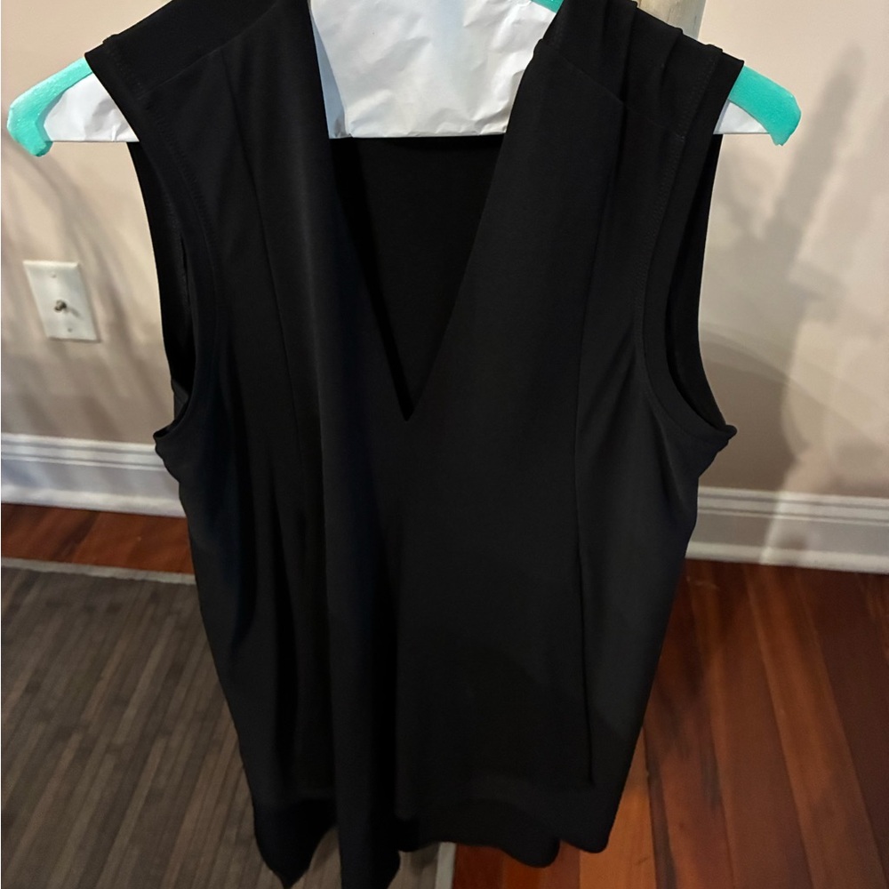 Joseph Ribkoff Black V-Neck Tank Top